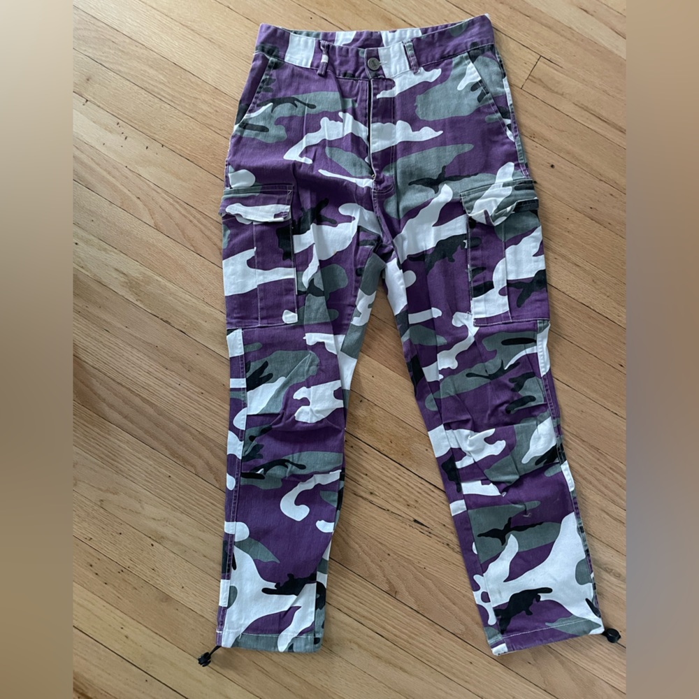 Purple Camo Cargo Pants
